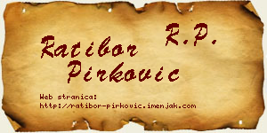 Ratibor Pirković vizit kartica